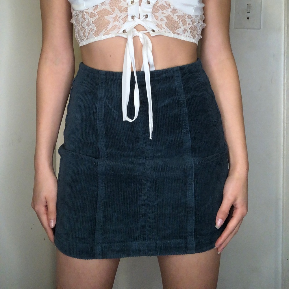 Emerald Green Velvet skirt
